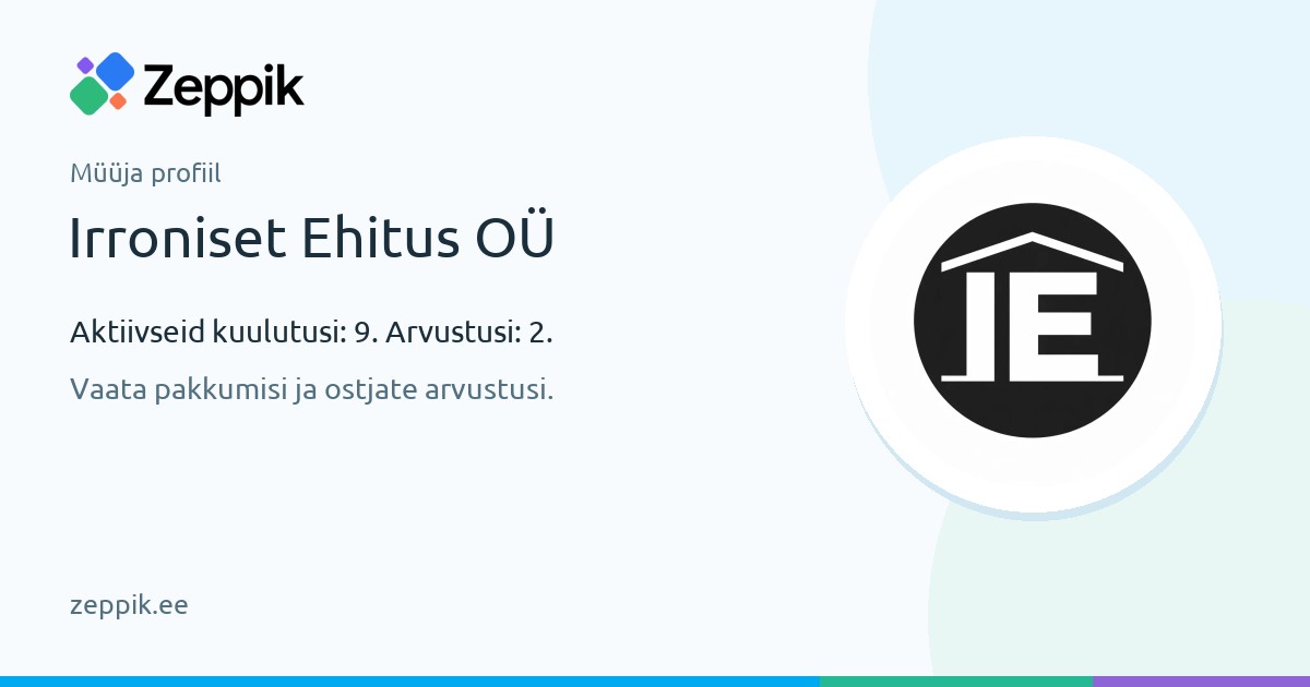 Müüja profiil — Irroniset Ehitus OÜ