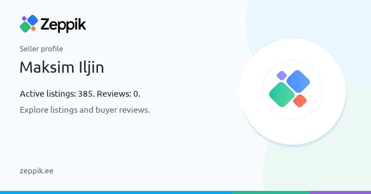 Seller profile — Maksim Iljin