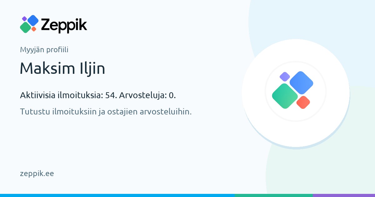 Myyjän profiili — Maksim Iljin