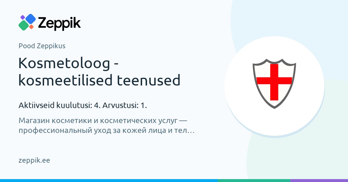 Pood Zeppikus — Kosmetoloog - kosmeetilised teenused