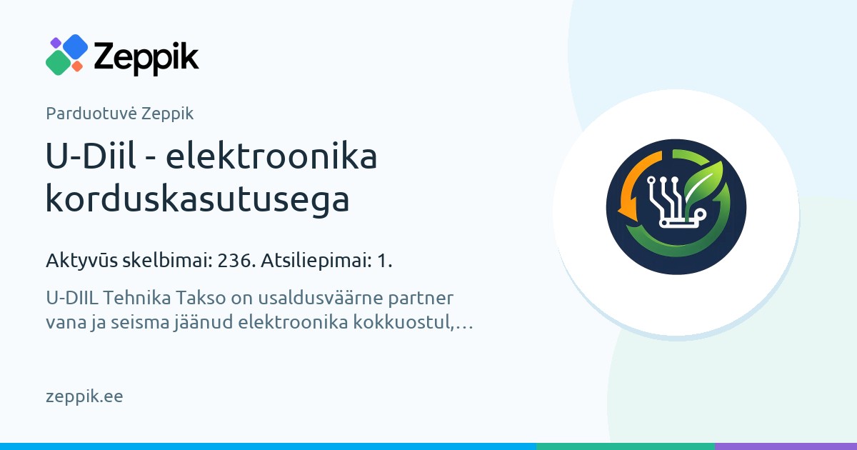 Parduotuvė Zeppik — U-Diil - elektroonika korduskasutusega