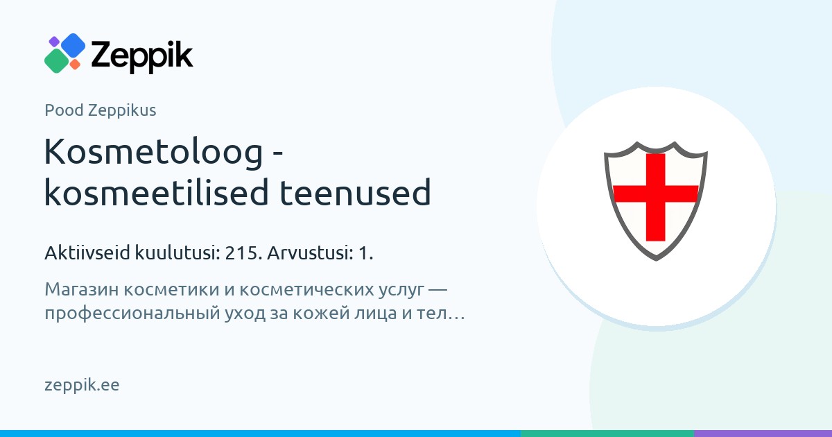 Pood Zeppikus — Kosmetoloog - kosmeetilised teenused