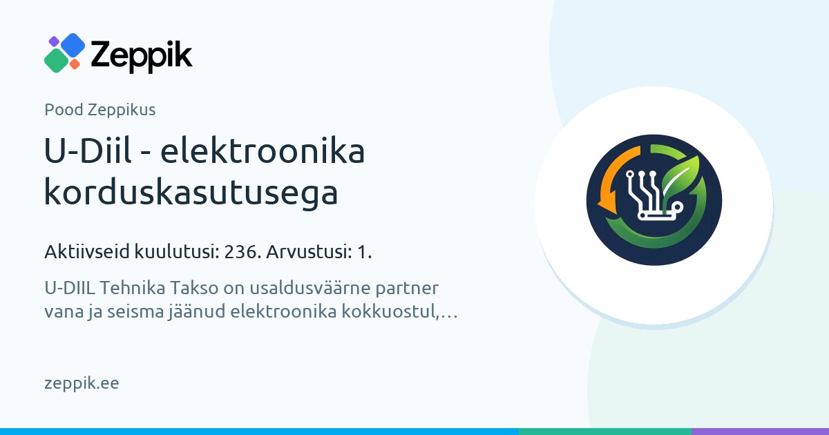 Pood Zeppikus — U-Diil - elektroonika korduskasutusega
